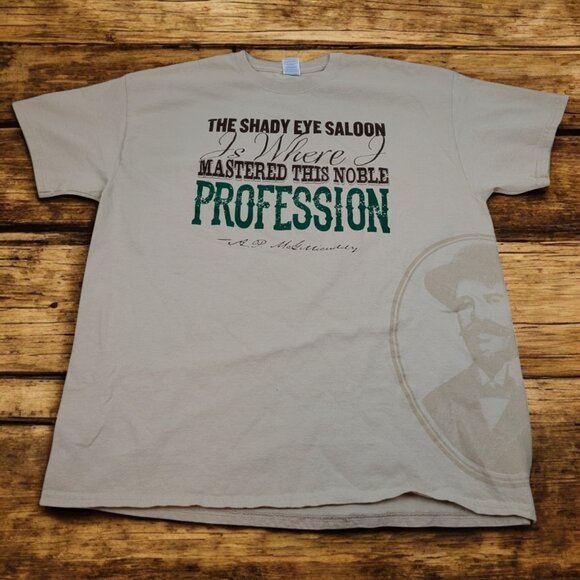 Dr McGillicuddy's Schnapps - "Shady Eye Saloon" Promo‎ Men's T-Shirt Size XL - Picture 1 of 10